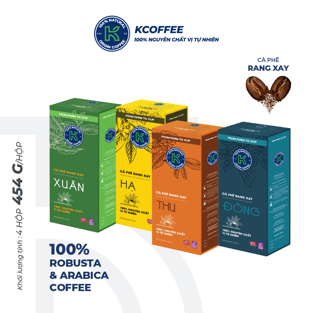 COMBO CÀ PHÊ XUÂN HẠ THU ĐÔNG 454G